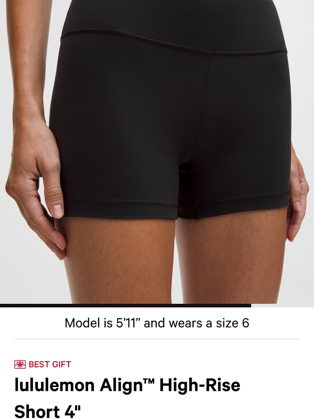 lululemon athletica Align High-Rise Athletic Shorts — Black
